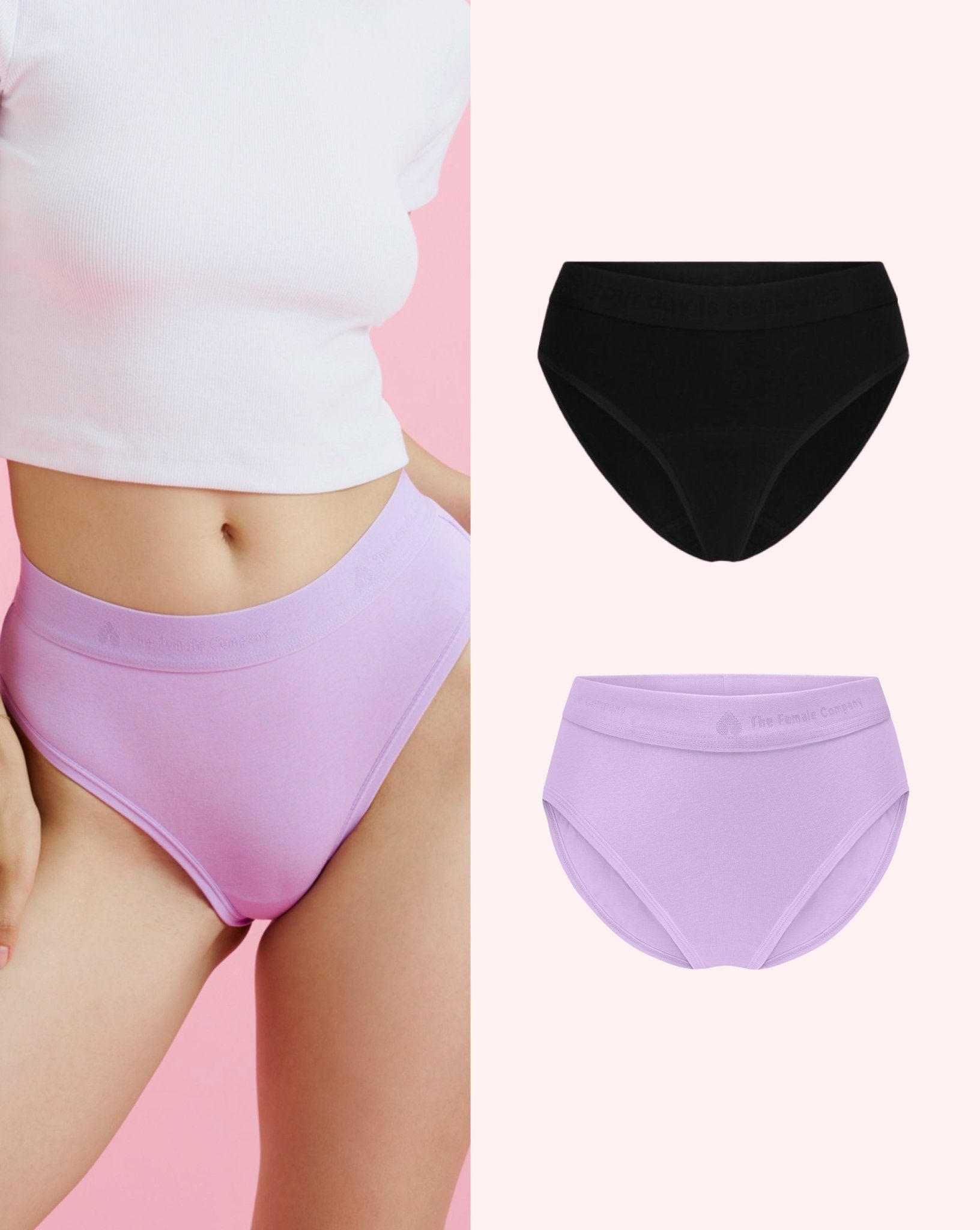 SET: Underwear - 1x Slip Black/ 1x Slip Lavendula