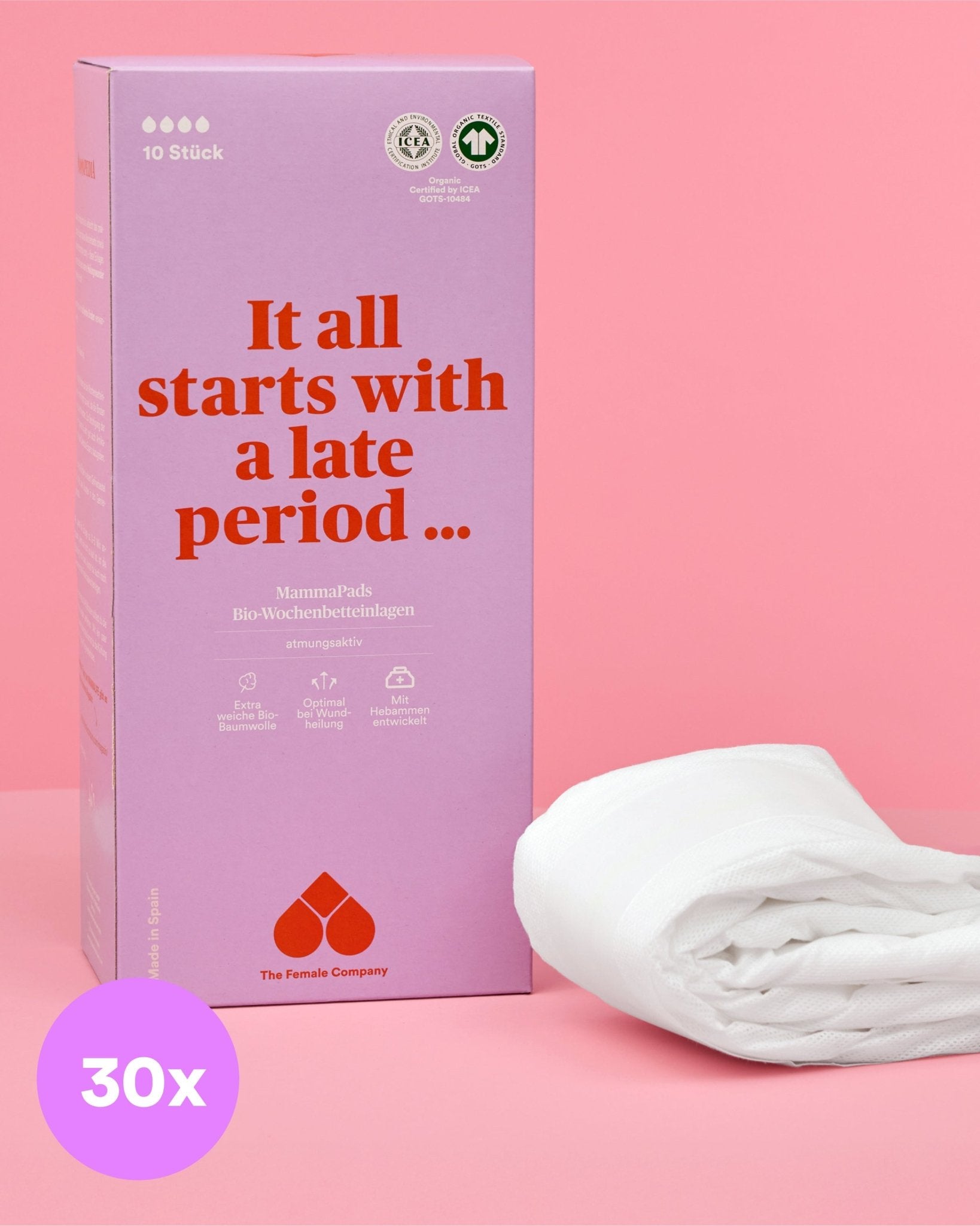 Bio-Wochenbetteinlagen – 30 Stück