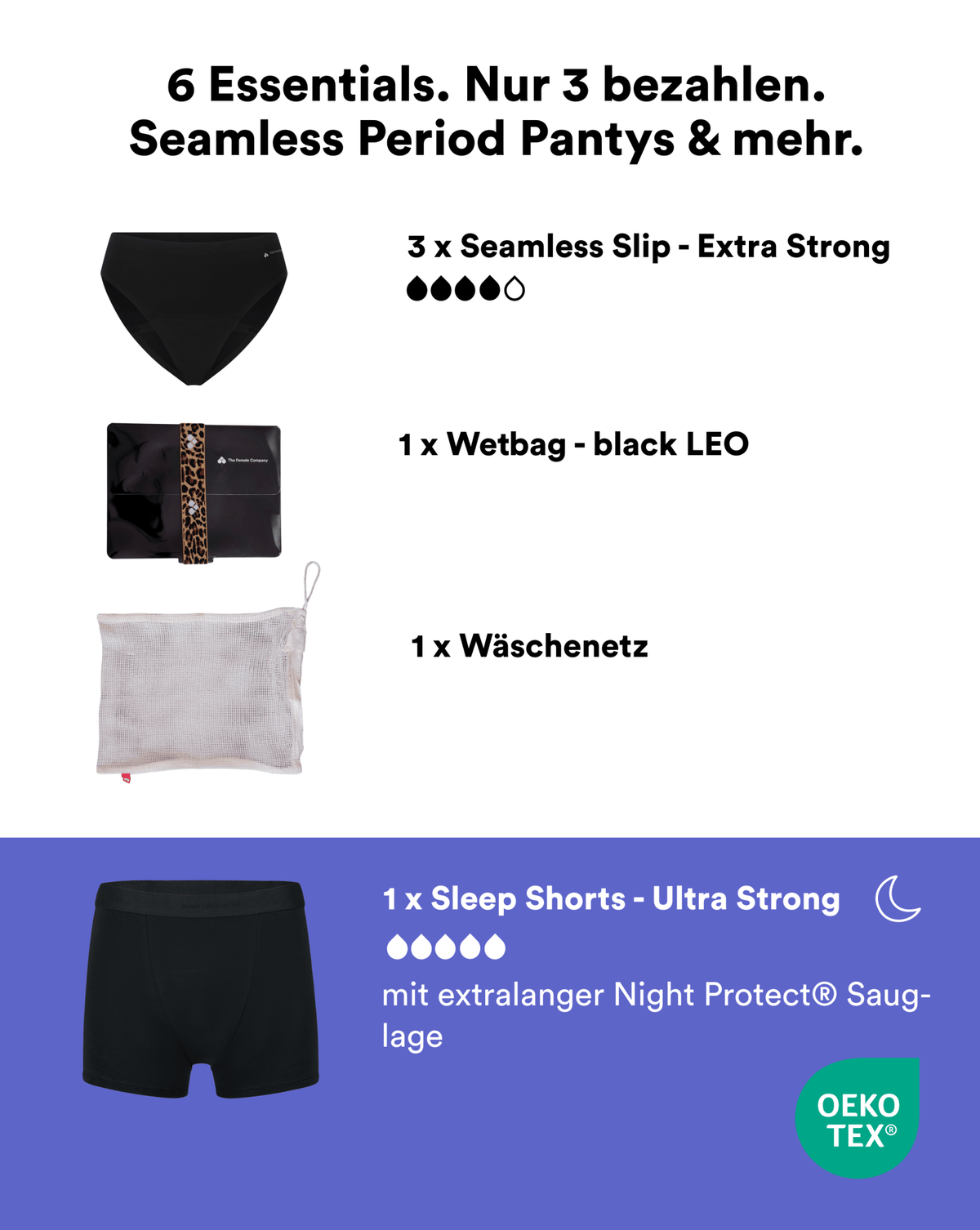 3× Extra Strong Seamless + 3 Geschenke