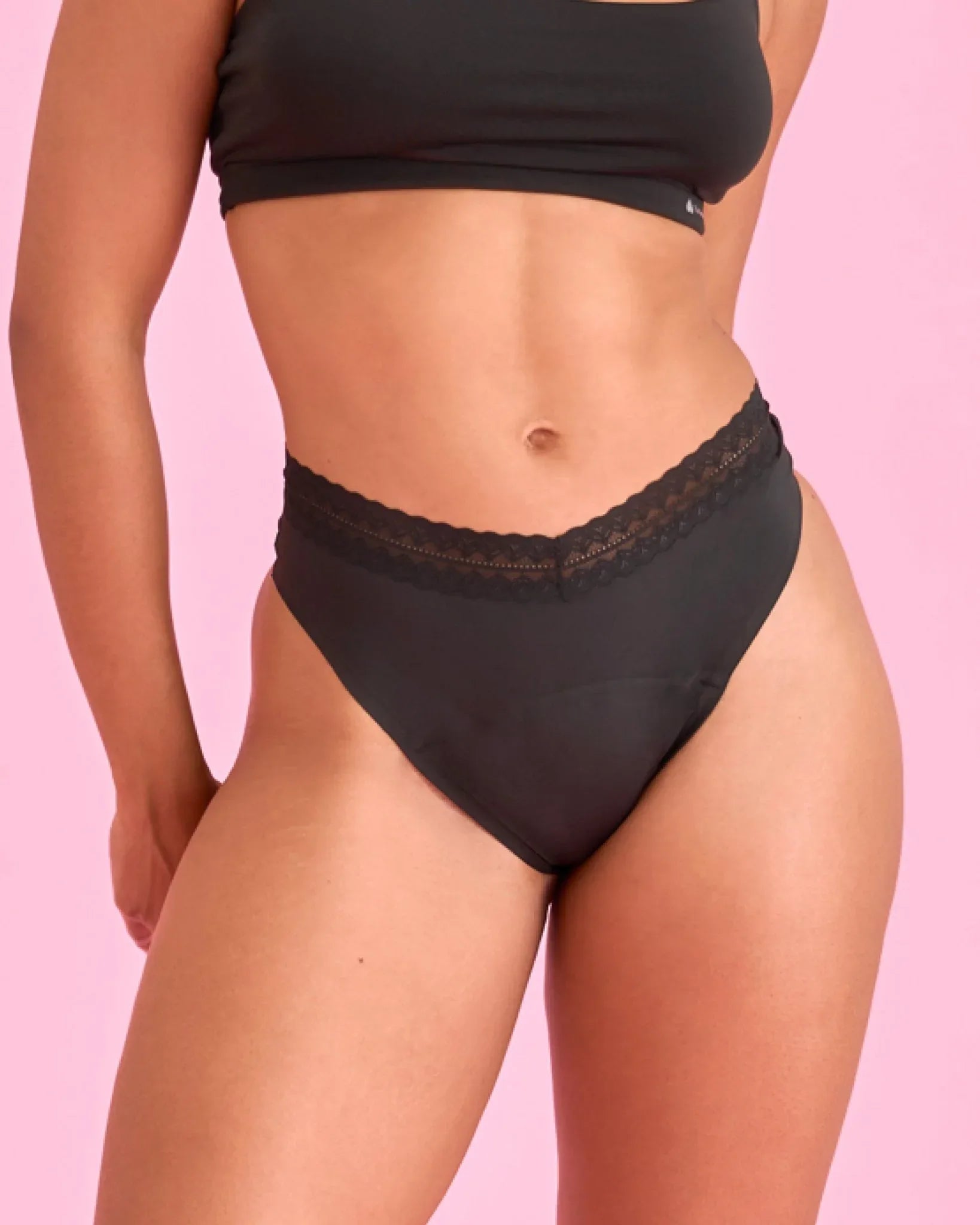 Period Panty – Medium – V-Tanga SEAMLESS Lace - The Female Company