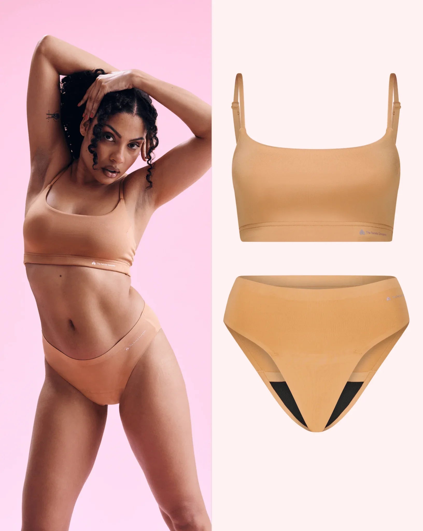 Set: Seamless Bralette & Slip – Extra Strong - The Female Company