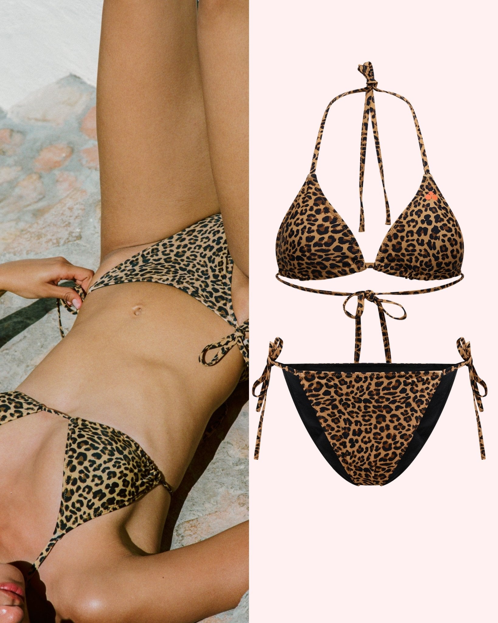 Set: Bikinitop Triangle & Tie Slip