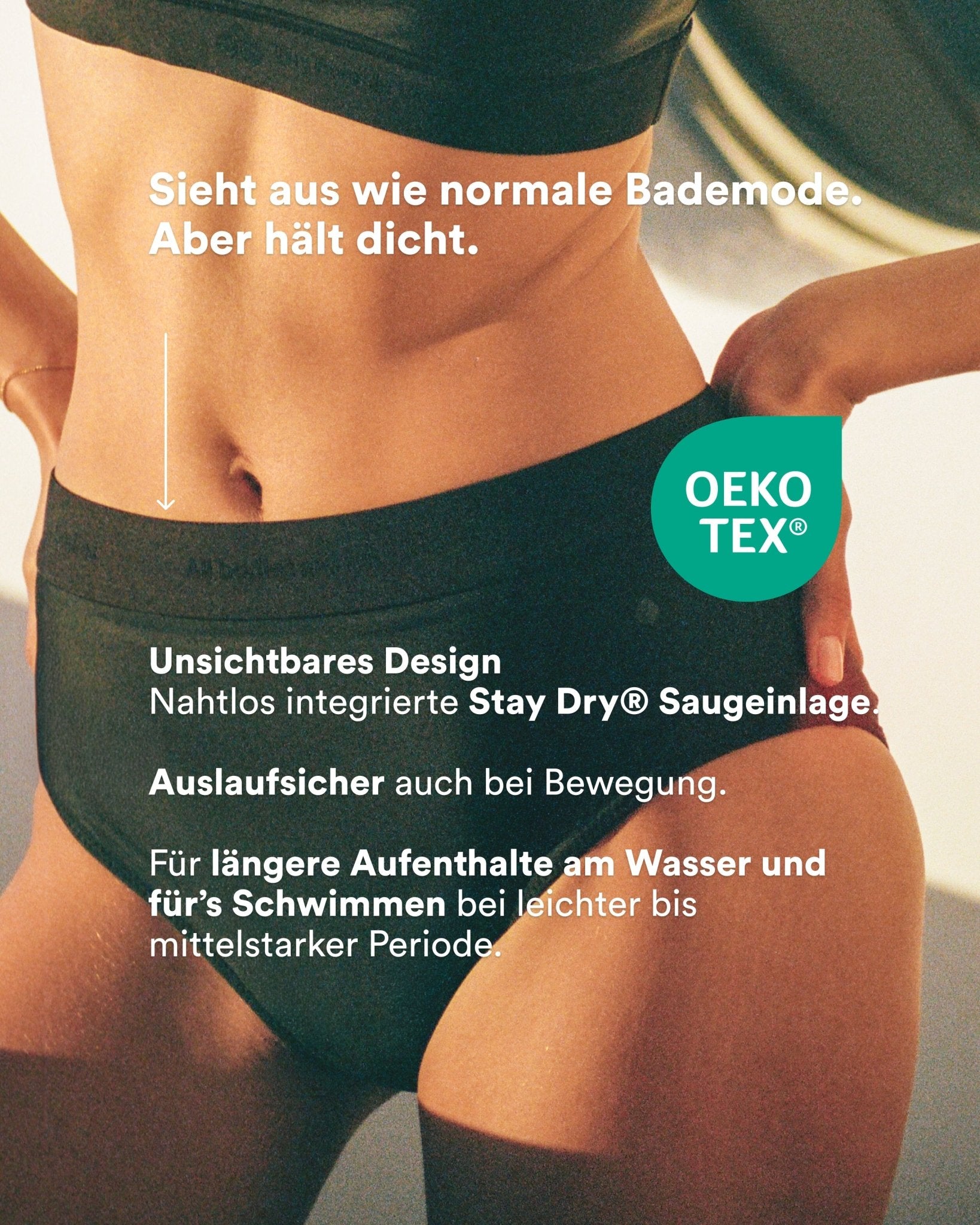 Set: ACTIVE Bikinitop & Perioden Bademode Hipster