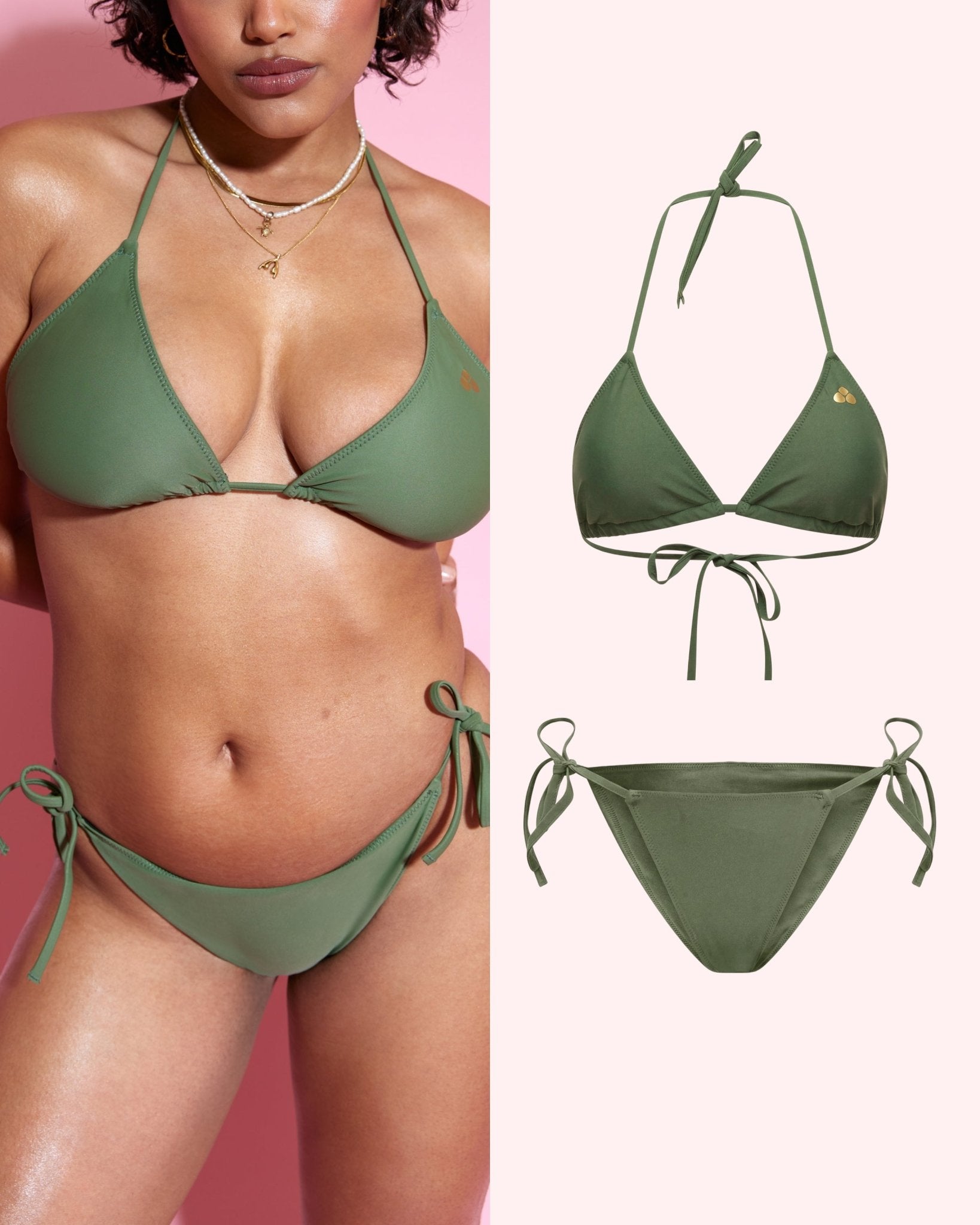Set: Period Bikini Cheeky Brief & Bikinitop Triangle