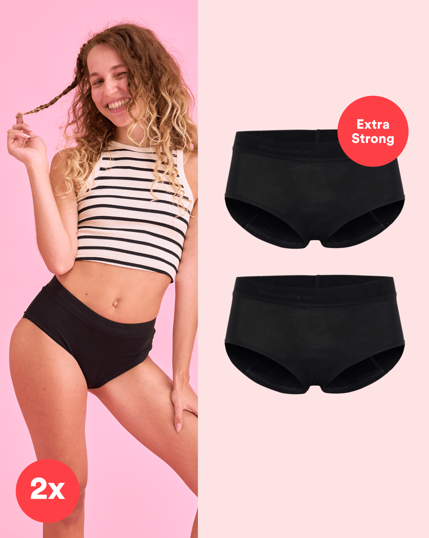 SET: 2xPeriod Panty – Extra Strong – Hipster Teens