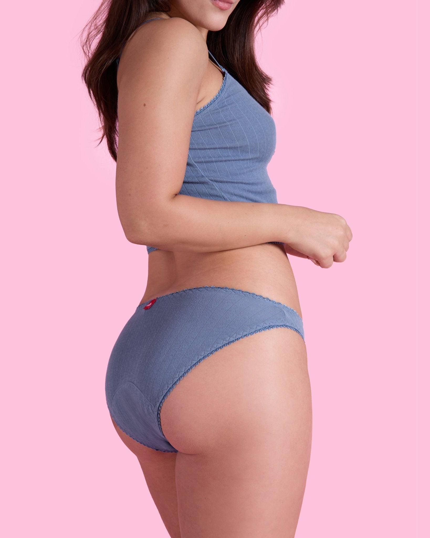 Set: Pointelle Cropped Top & Brief - Extra Strong