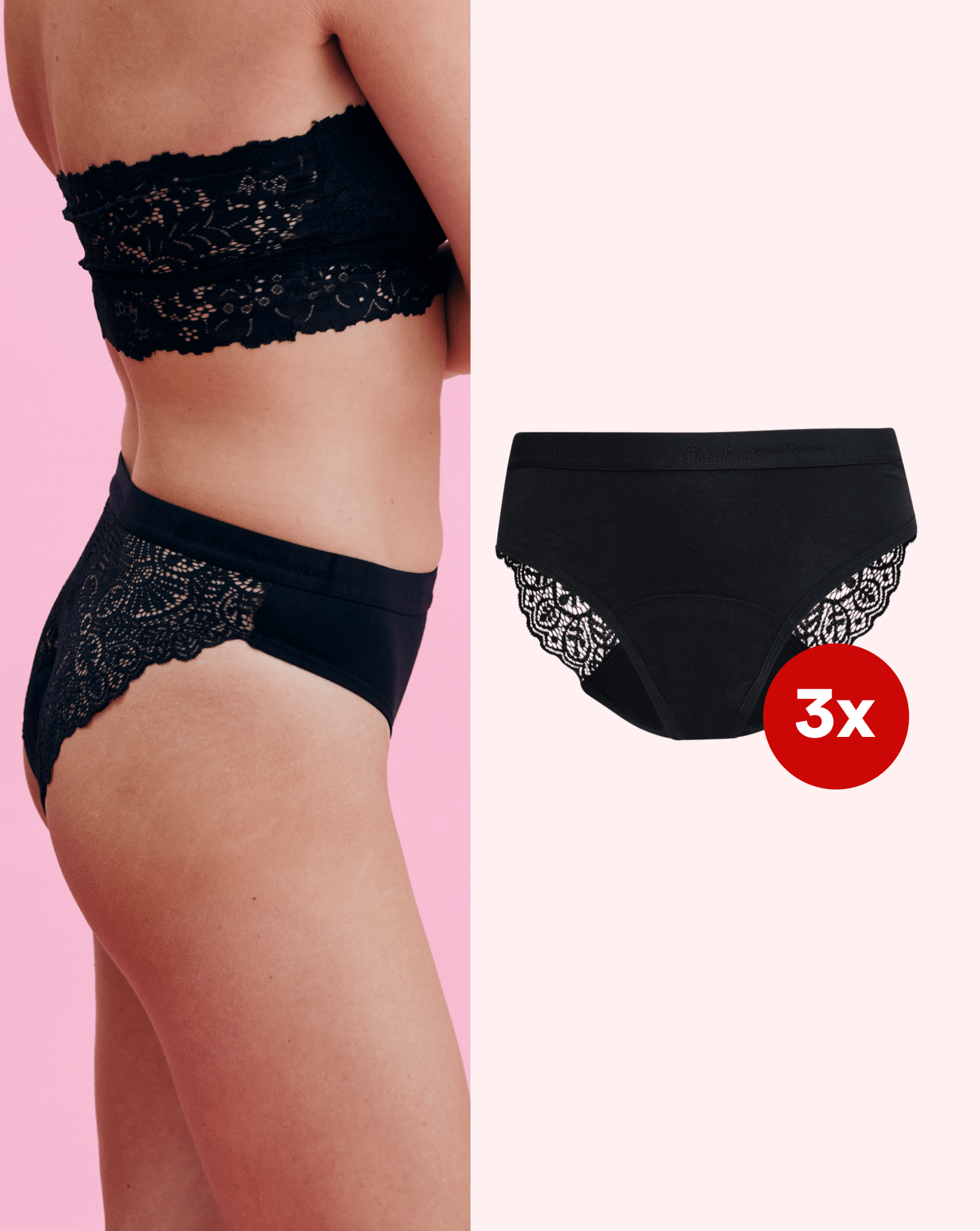 Set: 3x Period Panty – Extra Strong – Slip LACE
