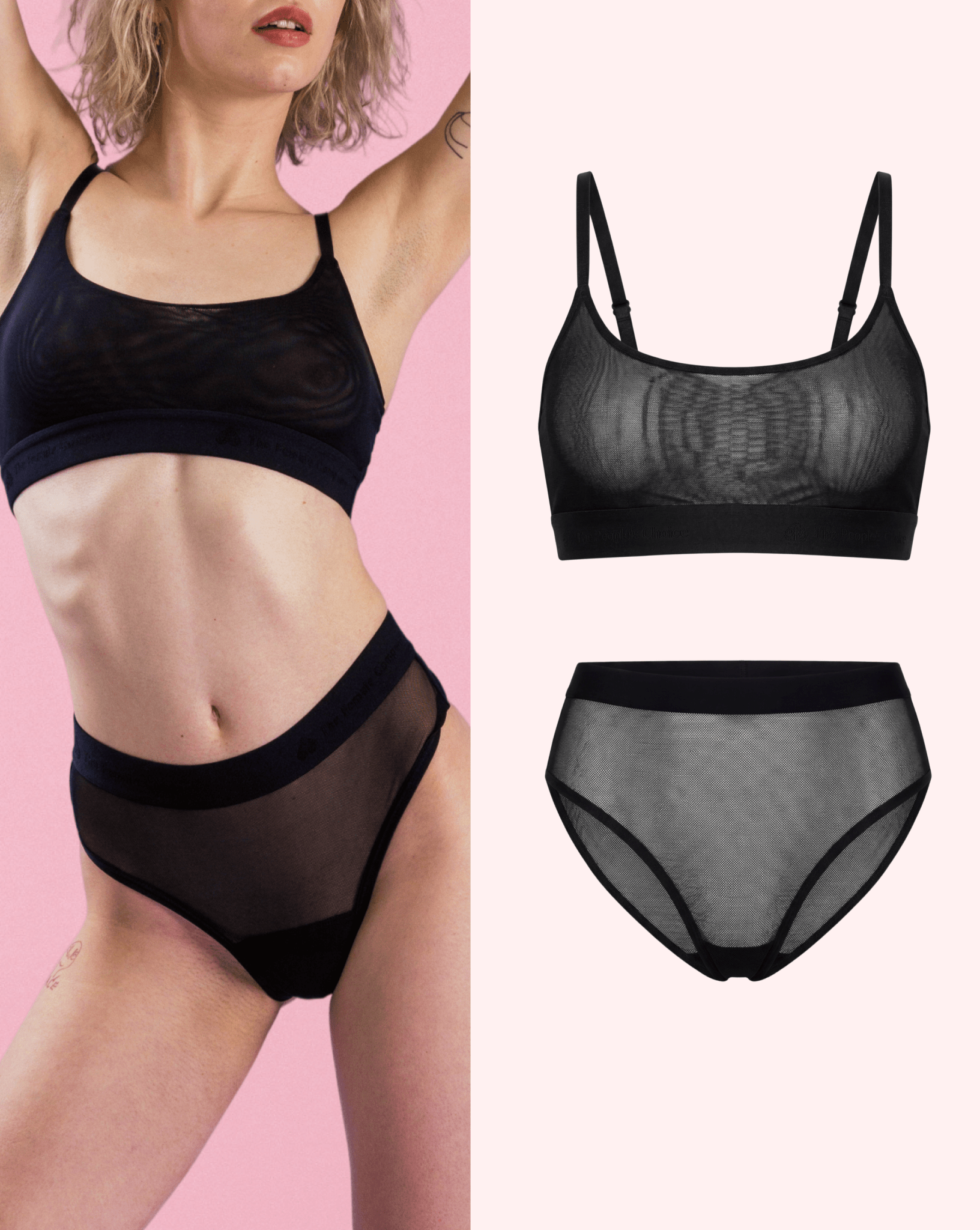 Set: Nïpples Bralette MESH - Daysics Briefs