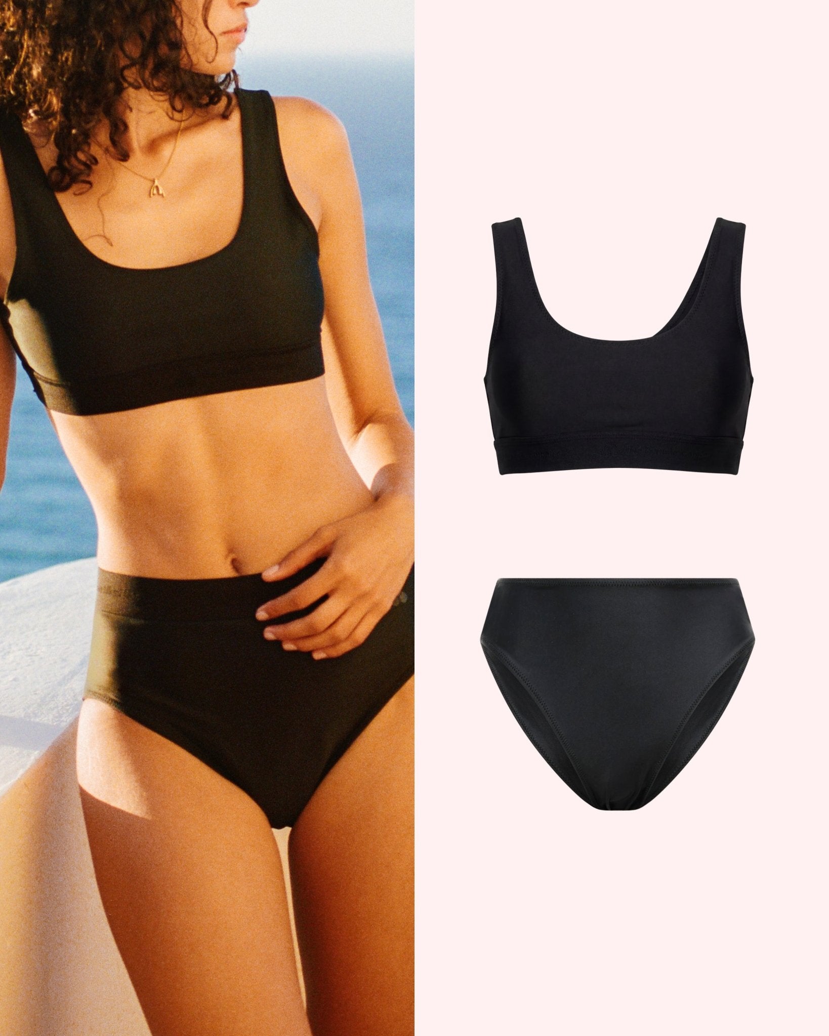 Set: ACTIVE Bikinitop & Perioden Bademode Hipster