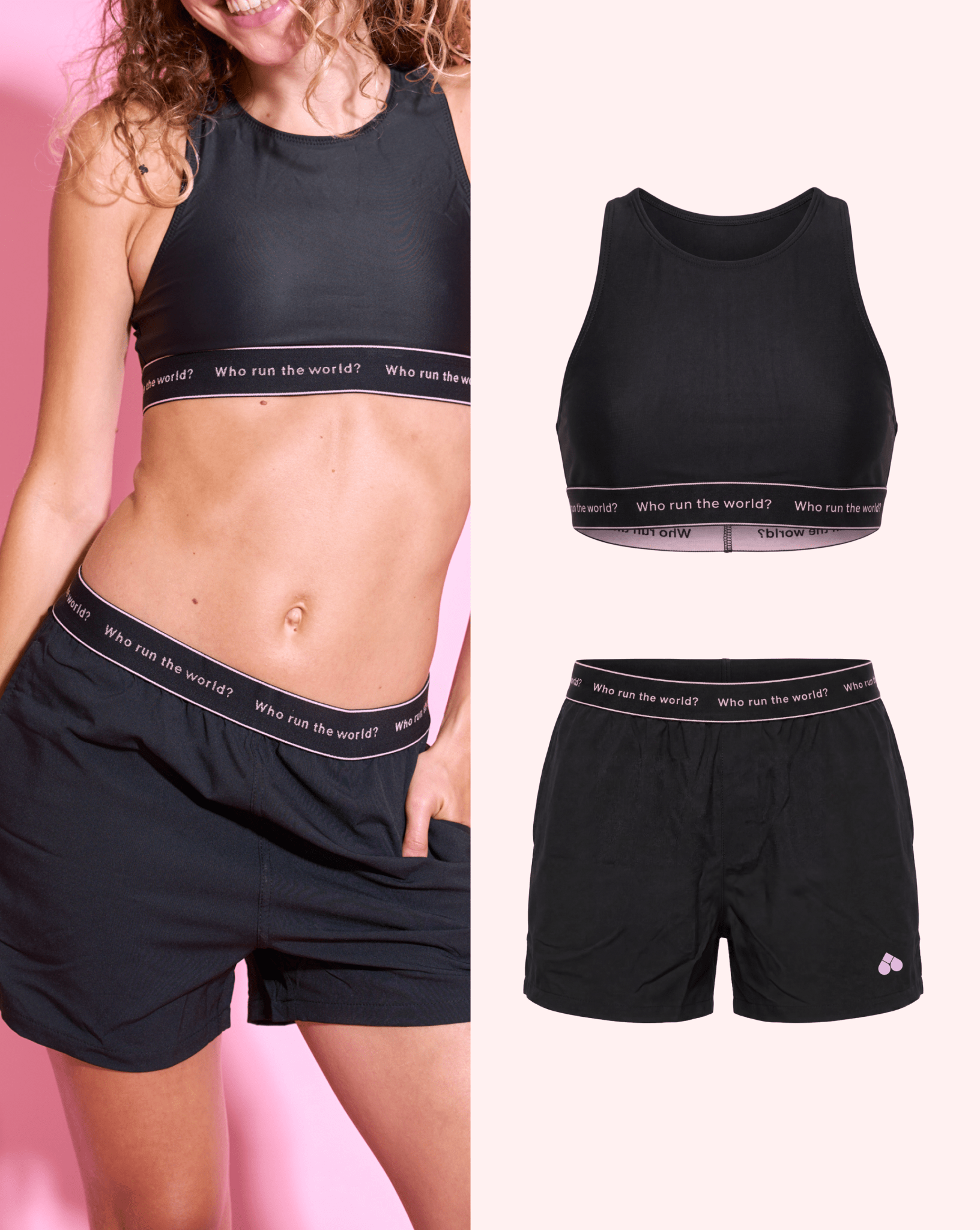 Set: Period Bikini PERFORMANCE®️ Shorts & Bikinitop Racerback - Teens