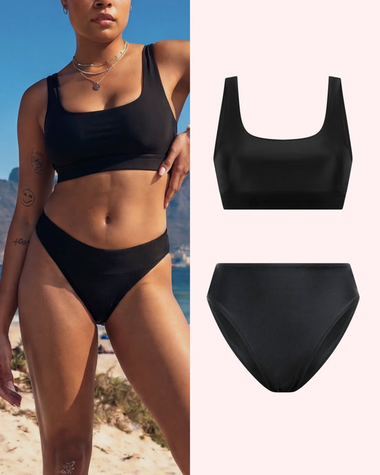Set: Bikinitop ACTIVE & Perioden Bademode Slip