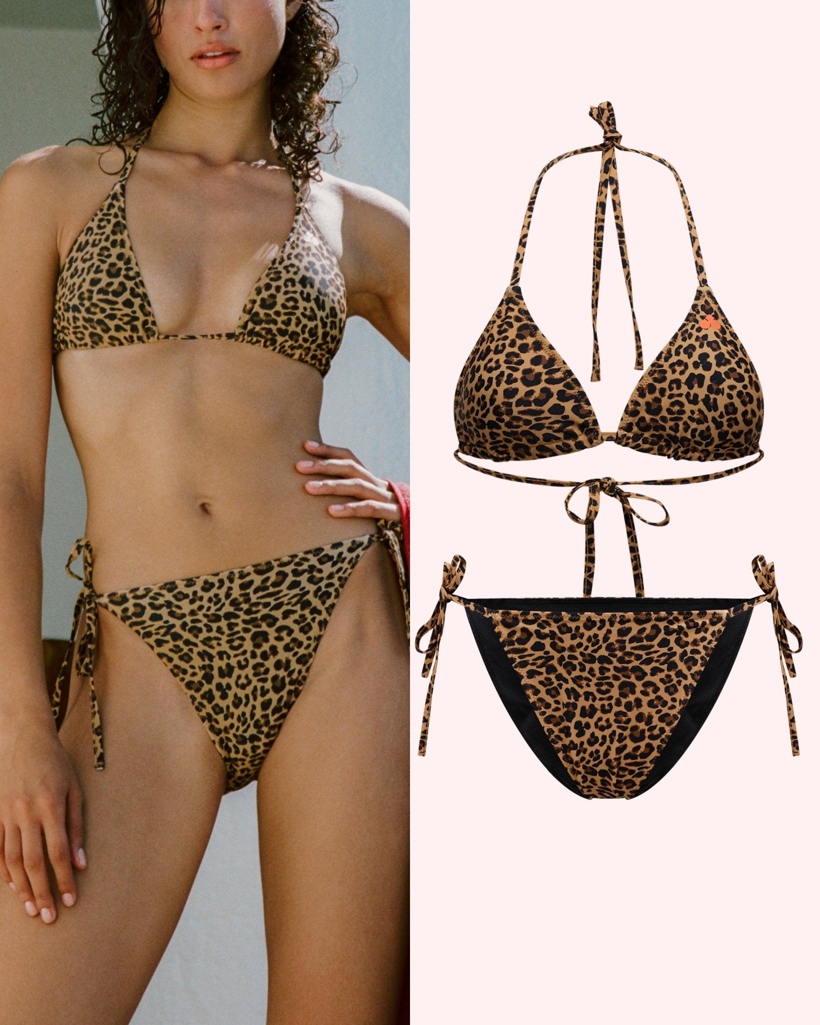 Set: Bikinitop Triangle & Perioden Bademode Tie Slip