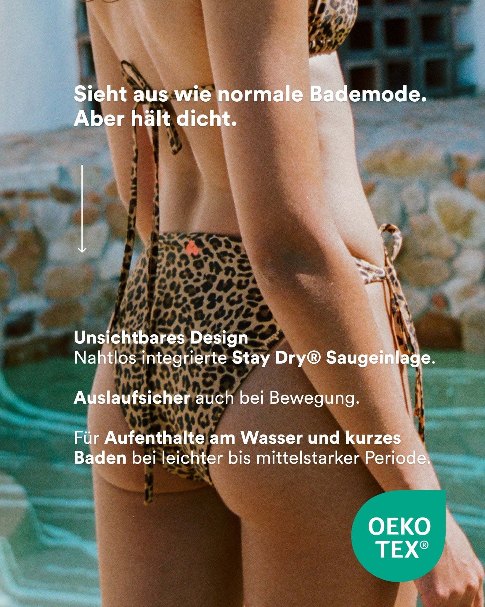 Set: Bikinitop Triangle & Perioden Bademode Tie Slip