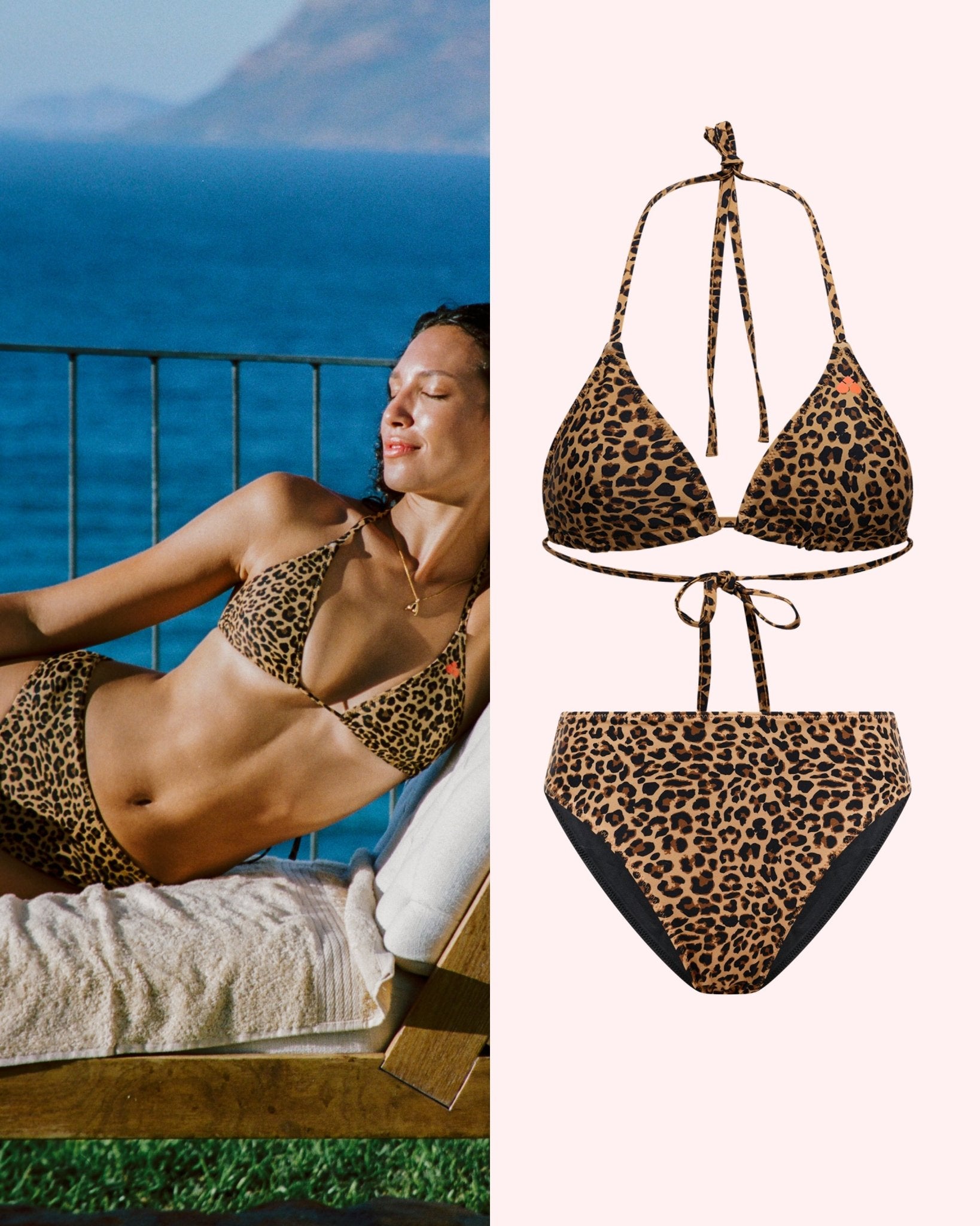 Set: Bikinitop Triangle & Perioden Bademode High Waist