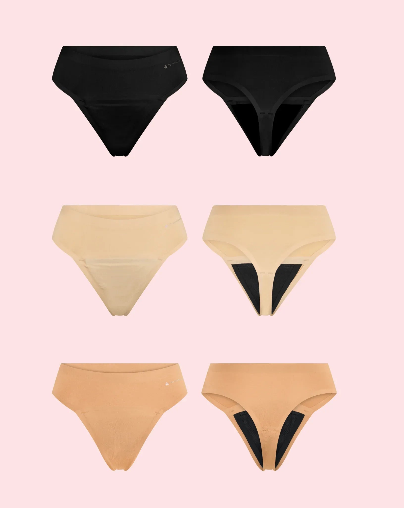 Set: 3x Period Panty – Medium - Tanga SEAMLESS - The Female Company