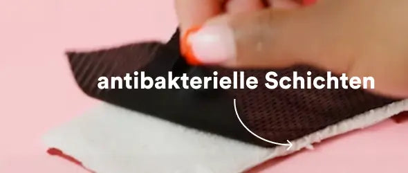 Antibakterielle Schichten der Periodenunterwäsche